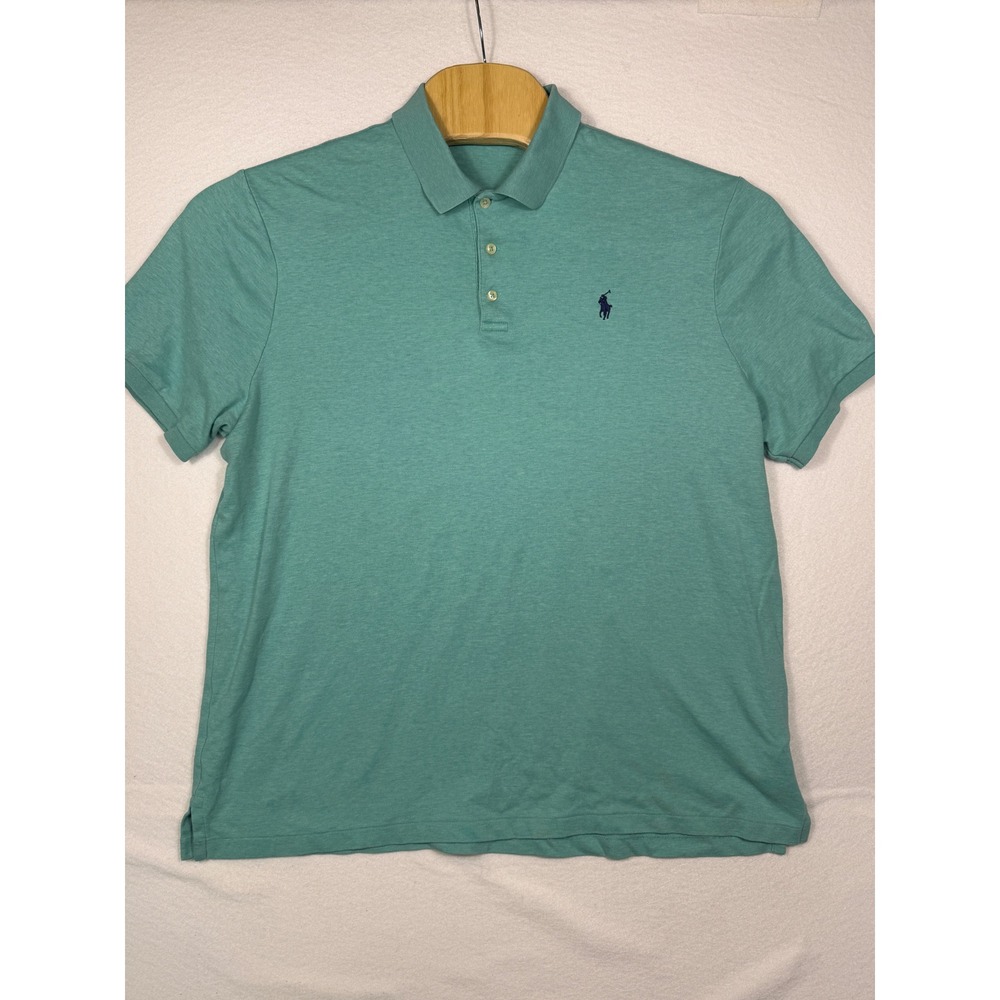 Polo Ralph Lauren Polo Shirt Mens XL Tealā Green Short Sleeve Classic Fit Cotton